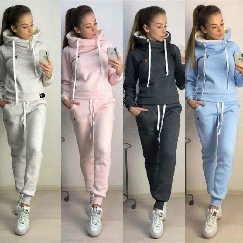 Clothing Style Winter - หมวกกีฬาแขนยาวแฟชั่นผ้าขนแกะสำหรับผู้หญิงสไตล์ยุโรปและสหรัฐอเมริกาฤดูใบไม้ร่วงและฤดูหนาว