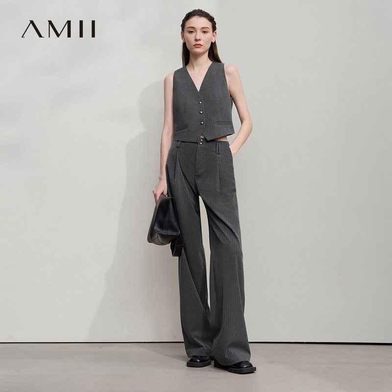 Clothing Style Winter - กางเกง AMII สำหรับผู้หญิง คอลเลคชั่นฤดูใบไม้ร่วง 2025 เสื้อผ้าผู้หญิงอเนกประสงค์