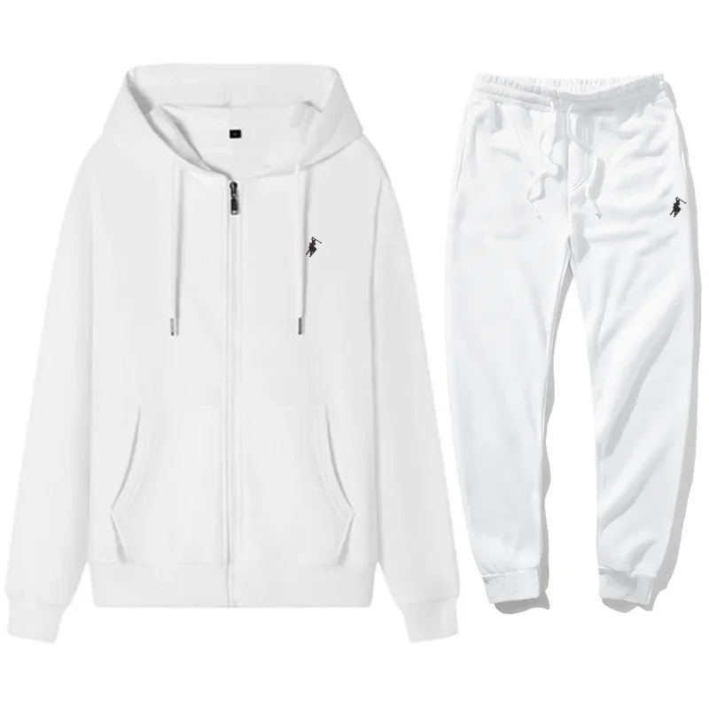 Clothing Style Winter - ชุดเซ็ทเสื้อฮู้ดดี้และกางเกงกีฬาผู้ชายสไตล์คลาสสิก ปี 2026 สำหรับฤดูใบไม้ร่วงและฤดูหนาว ชุดลำลองอุ่นสบายสำหรับออกกำลังกาย ชุดวอร์มสำหรับวิ่งจ๊อกกิ้ง