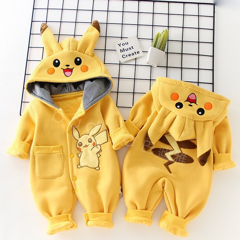 Winter Clothing Cute - การ์ตูนพ็อกเก็ตมอนสเตอร์ชุดนอนเด็กทารกแรกเกิดน่ารักฤดูหนาวแขนยาวเด็กเสื้อผ้าเด็กทารกเสื้อผ้าเด็กวัยหัดเดินชุดของขวัญ