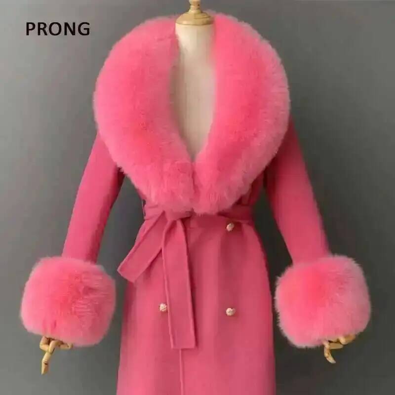 Winter Clothing Online - ขนสัตว์จริงและ Cuffs ชุดฤดูหนาวอุปกรณ์เสริมผู้หญิงปุยขนาดใหญ่ผ้าคลุมไหล่ Neak WARM Fox