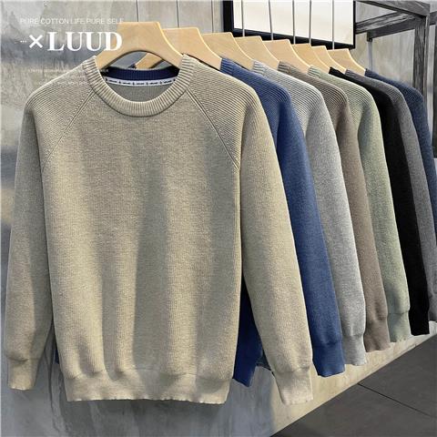 Winter Clothing Cute - เสื้อสเวตเตอร์แบบสวมหัวของผู้ชายสไตล์เกาหลีเสื้อถักแบบสตรีทแวร์หนาทรงหลวมลำลองแฟชั่นใหม่ฤดูใบไม้ร่วงฤดูหนาว