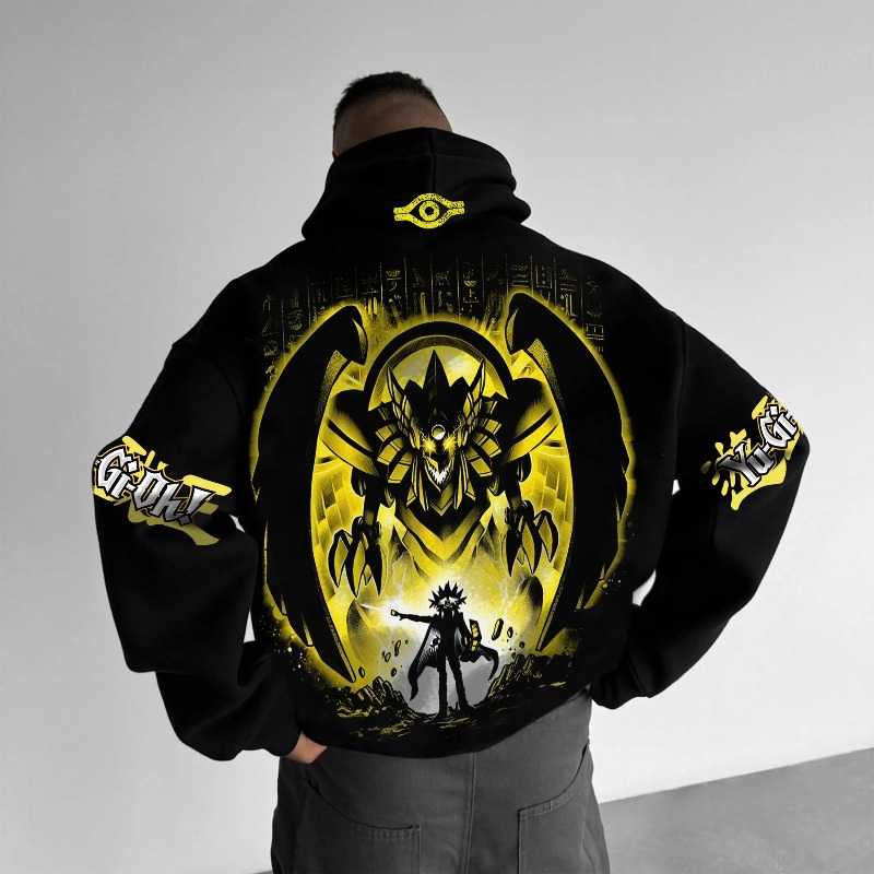 เสื้อฮู้ดดี้ผู้ชายลายพิมพ์ตัวล - Y2K Winter Clothing บทวิจารณ์และราคา