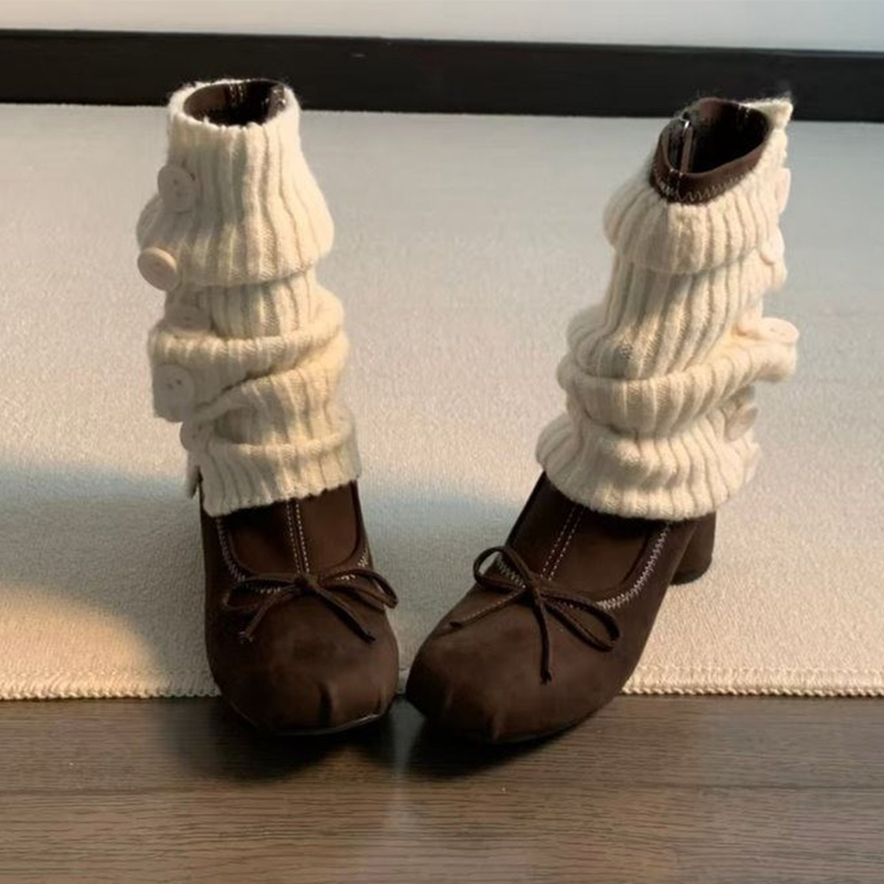 รองเท้าบูทส้นสูงแบบผูกโบว์สำหร - Winter Clothing Ladies บทวิจารณ์และราคา