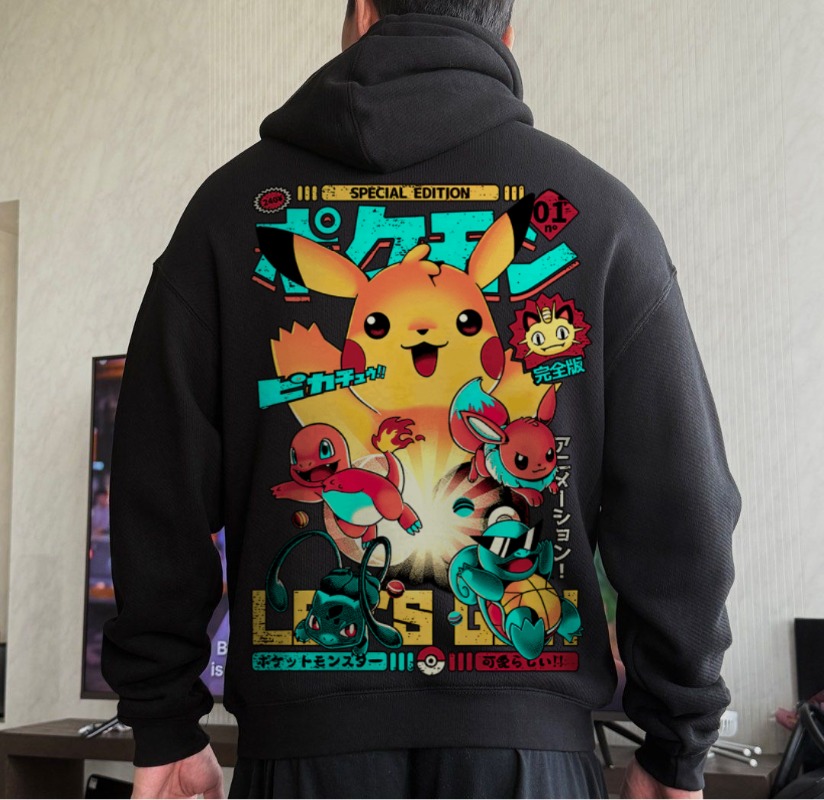 เสื้อฮู้ดกำมะหยี่พิมพ์ลายโปเกม - Y2K Winter Clothing บทวิจารณ์และราคา