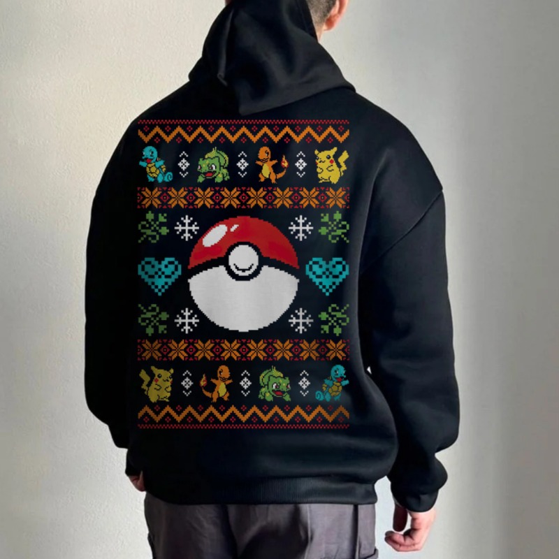 เสื้อฮู้ดกำมะหยี่พิมพ์ลายโปเกม - Y2K Winter Clothing บทวิจารณ์และราคา