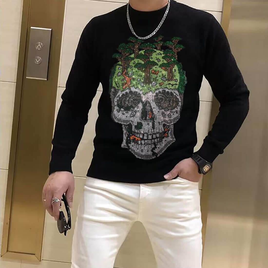เสื้อสเวตเตอร์แบบสวมหัวสำหรับผ - Winter Clothing English บทวิจารณ์และราคา