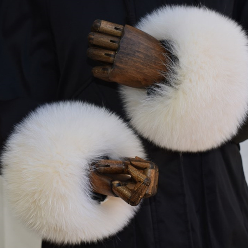 Fox Fur Cuffs สําหรับผู้หญิงทั - Winter Clothing Online บทวิจารณ์และราคา