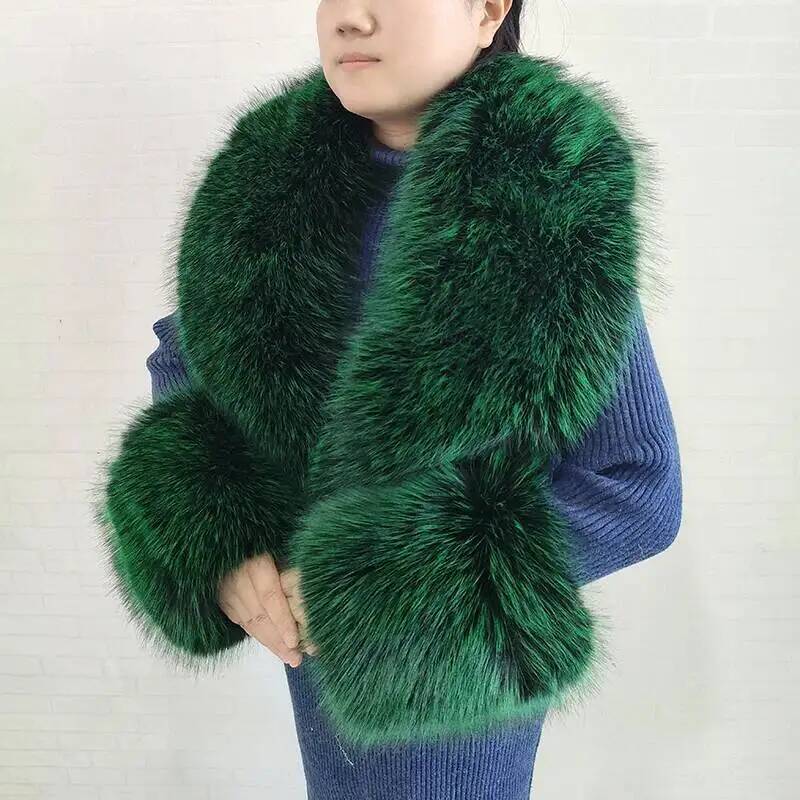 ผ้าพันคอขนเฟอร์เทียมลายสุนัขจิ - Winter Clothing Online บทวิจารณ์และราคา
