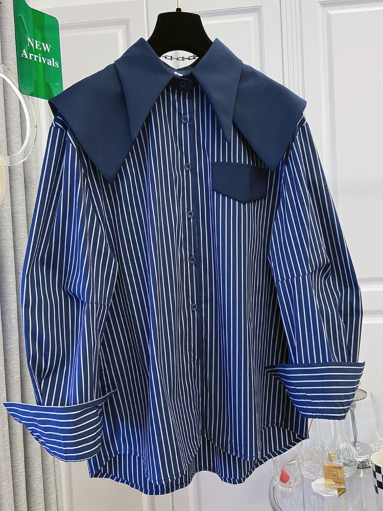 เสื้อเชิ้ตผู้หญิงลายทางสไตล์กะ - Winter Clothing Ladies บทวิจารณ์และราคา