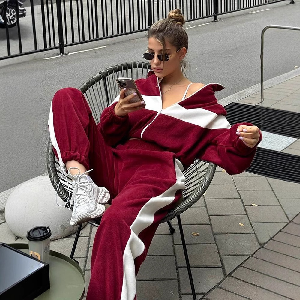 2 ชิ้นชุดชุดกางเกงผู้หญิงTrack - Y2K Winter Clothing บทวิจารณ์และราคา
