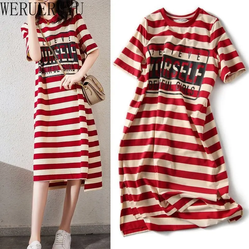 ชุดเดรสมิดิลายทางแขนสั้นสำหรับ - Winter Clothing Aesthetic บทวิจารณ์และราคา