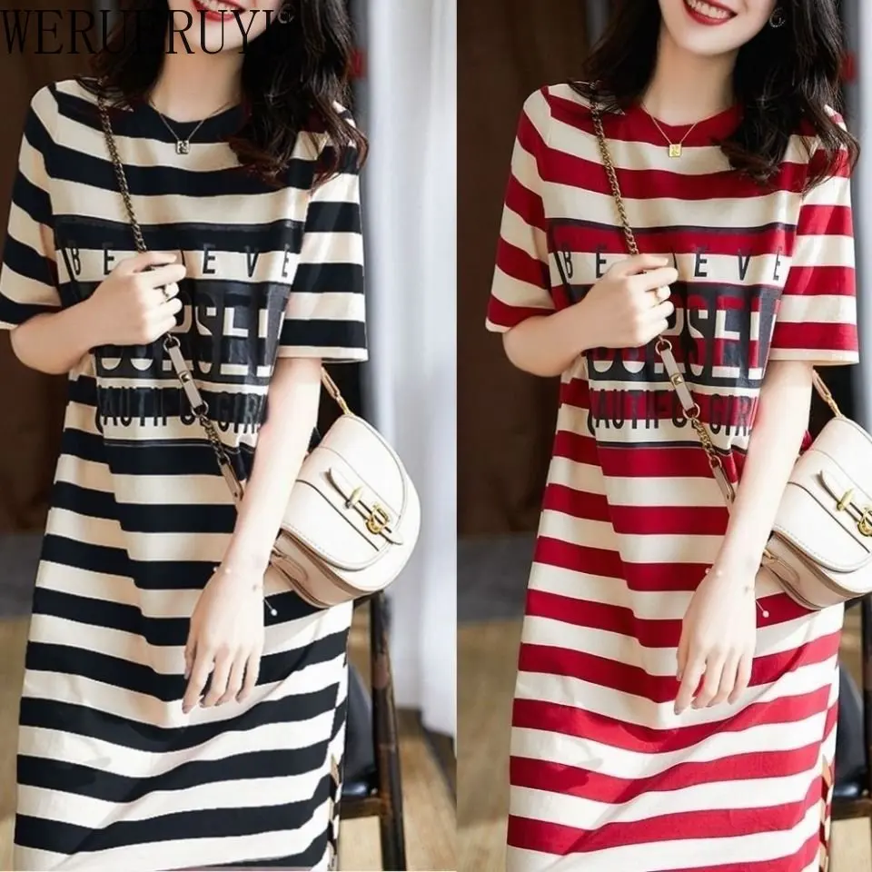 ชุดเดรสมิดิลายทางแขนสั้นสำหรับ - Winter Clothing Aesthetic บทวิจารณ์และราคา