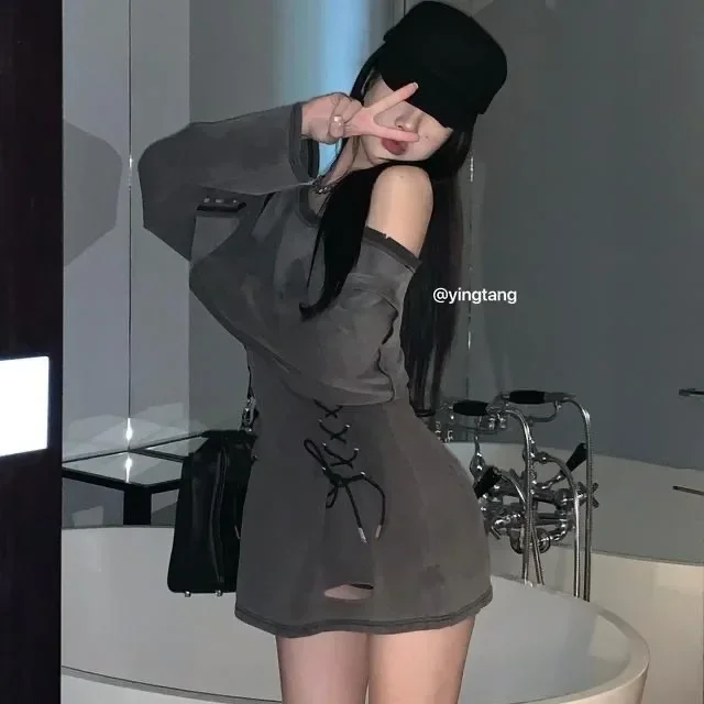 Fairycore Grunge Corset ชุดยาว - Winter Clothing Aesthetic บทวิจารณ์และราคา