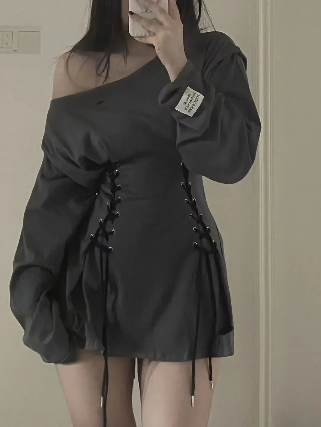 Fairycore Grunge Corset ชุดยาว - Winter Clothing Aesthetic บทวิจารณ์และราคา
