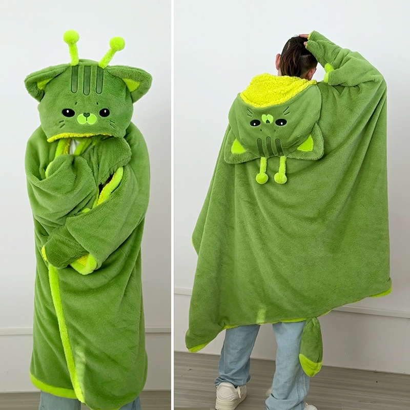 ผ้าห่มคลุมตัวลายการ์ตูนแมวเอเล - Winter Clothing Cute บทวิจารณ์และราคา