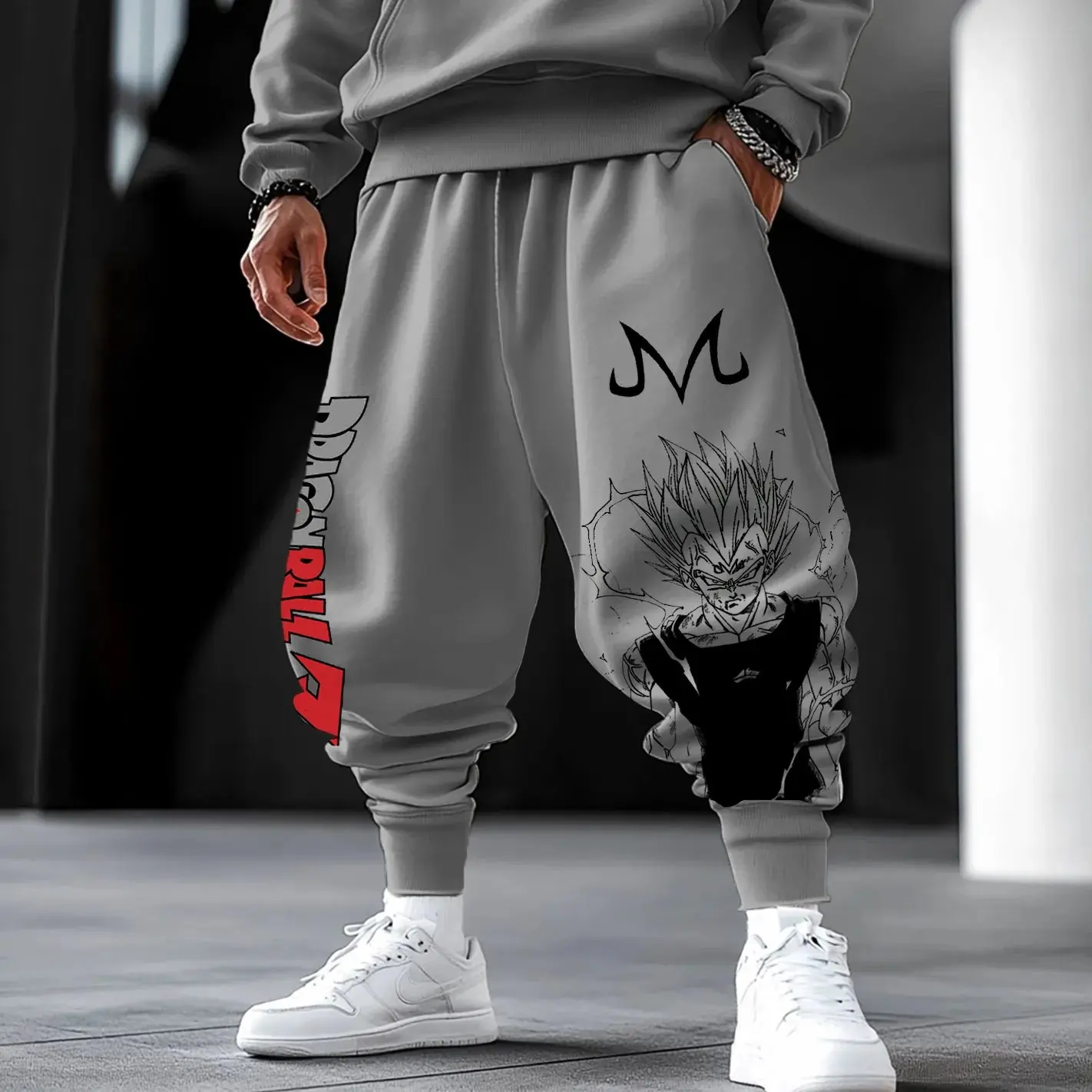 กางเกงวอร์มผู้ชายลายอนิเมะดราก - Y2K Winter Clothing บทวิจารณ์และราคา