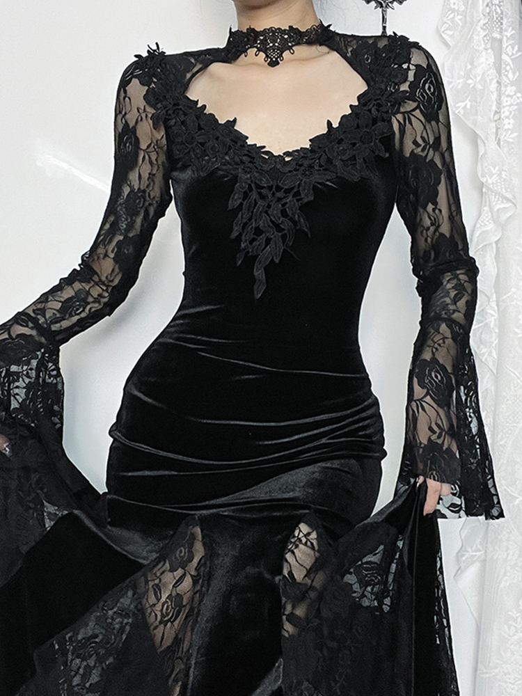 AltGoth Aesthetic Gothic Midi  - Winter Clothing Aesthetic บทวิจารณ์และราคา