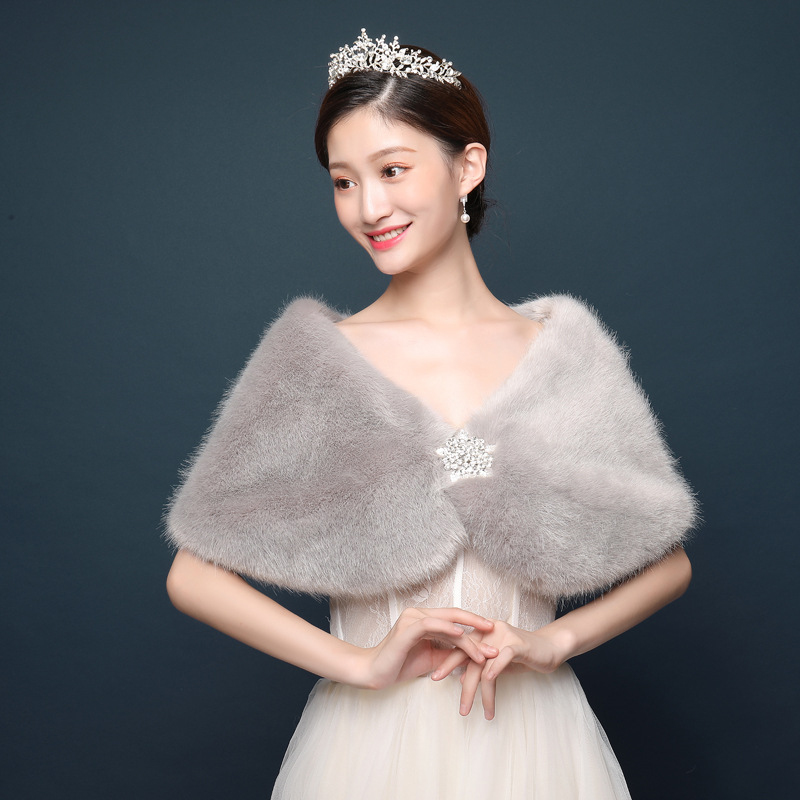 ผู้หญิงผ้าคลุมไหล่เจ้าสาวงานแต - Winter Clothing Online บทวิจารณ์และราคา