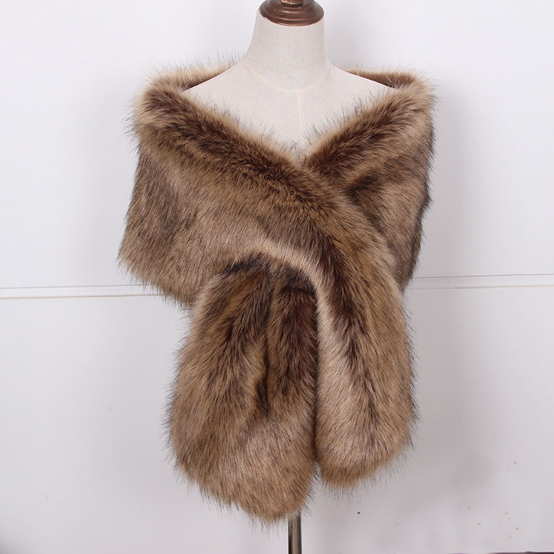 Faux Fox ขนสัตว์ผู้หญิง Wraps  - Winter Clothing Ladies บทวิจารณ์และราคา